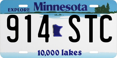 MN license plate 914STC