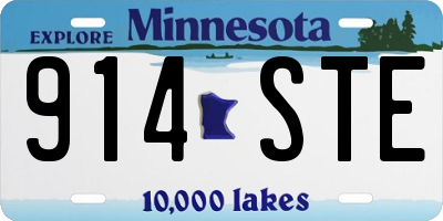 MN license plate 914STE