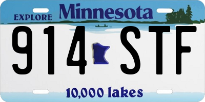 MN license plate 914STF