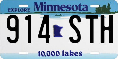 MN license plate 914STH