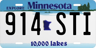 MN license plate 914STI