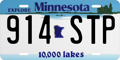 MN license plate 914STP