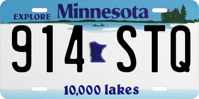 MN license plate 914STQ