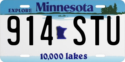 MN license plate 914STU