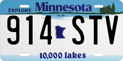 MN license plate 914STV