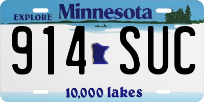 MN license plate 914SUC