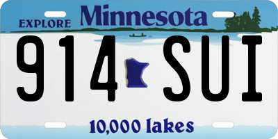 MN license plate 914SUI