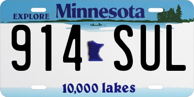 MN license plate 914SUL