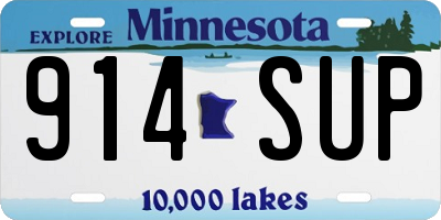MN license plate 914SUP
