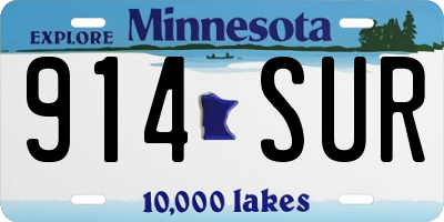 MN license plate 914SUR