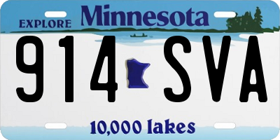 MN license plate 914SVA