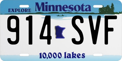 MN license plate 914SVF
