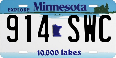 MN license plate 914SWC