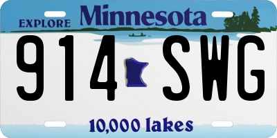 MN license plate 914SWG