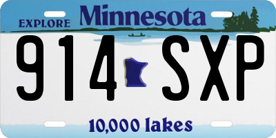 MN license plate 914SXP