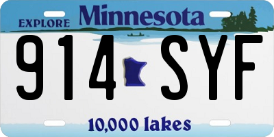 MN license plate 914SYF