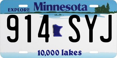 MN license plate 914SYJ