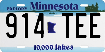 MN license plate 914TEE