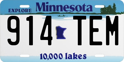 MN license plate 914TEM
