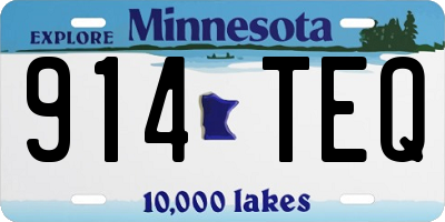MN license plate 914TEQ