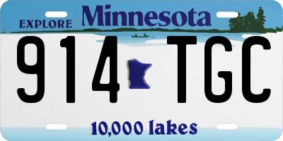 MN license plate 914TGC