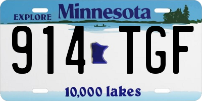 MN license plate 914TGF