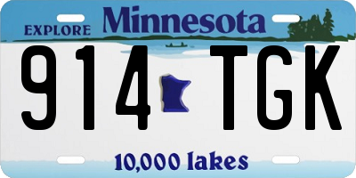 MN license plate 914TGK