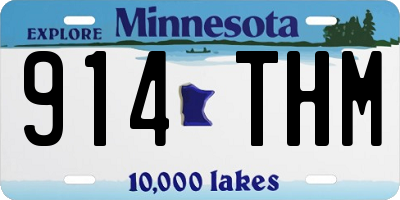 MN license plate 914THM