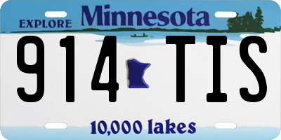 MN license plate 914TIS