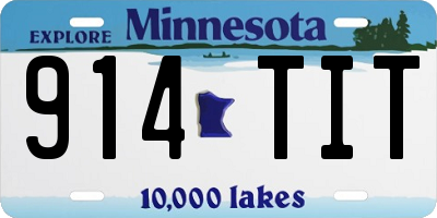 MN license plate 914TIT