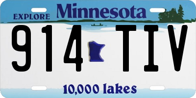 MN license plate 914TIV