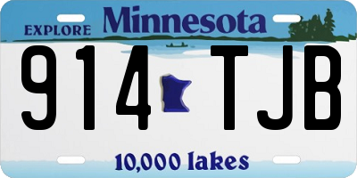 MN license plate 914TJB
