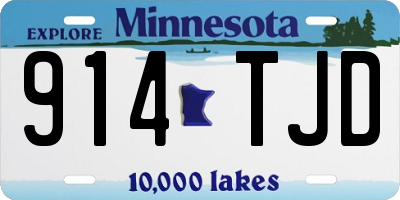 MN license plate 914TJD