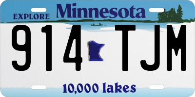 MN license plate 914TJM
