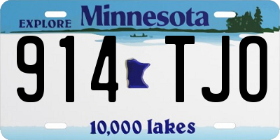 MN license plate 914TJO