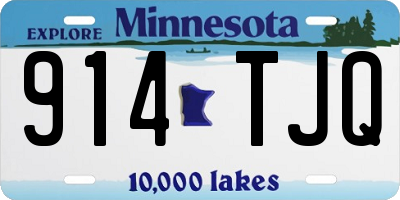 MN license plate 914TJQ