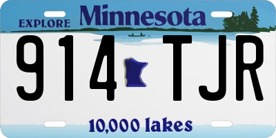 MN license plate 914TJR