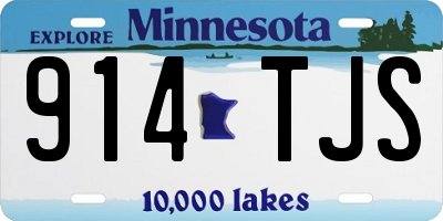 MN license plate 914TJS