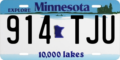 MN license plate 914TJU