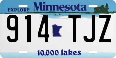 MN license plate 914TJZ