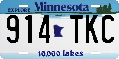MN license plate 914TKC