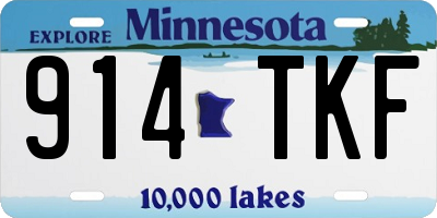 MN license plate 914TKF