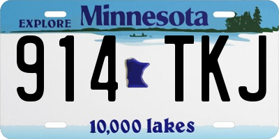 MN license plate 914TKJ