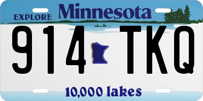 MN license plate 914TKQ