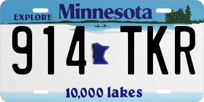 MN license plate 914TKR
