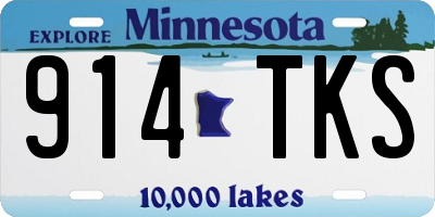 MN license plate 914TKS