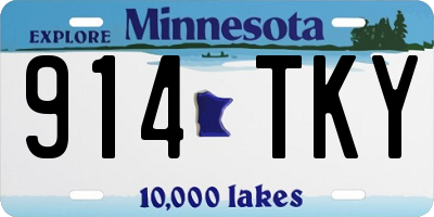 MN license plate 914TKY