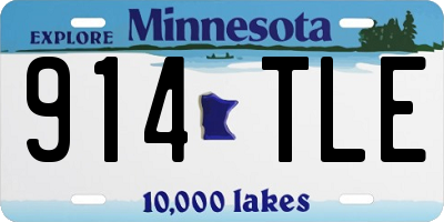 MN license plate 914TLE
