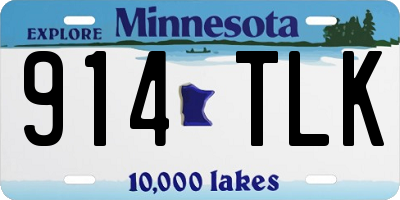 MN license plate 914TLK