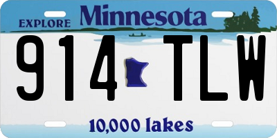 MN license plate 914TLW